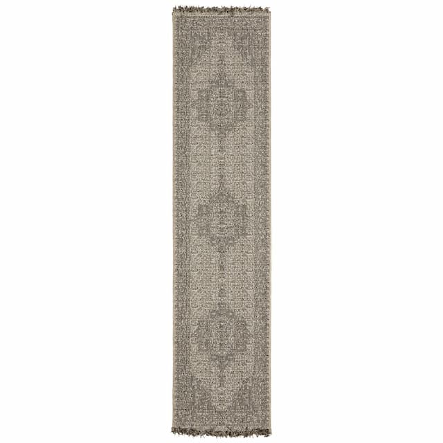 Gillian 5094X Beige/ Black Ultimate Performance Area Rug - 1'10" x 7'6"