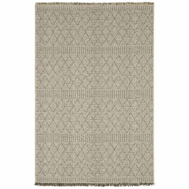 Gillian 5560J Beige/ Black Ultimate Performance Area Rug - 3'3" x 5'