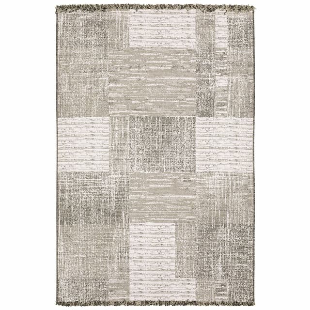 Gillian 081V4 Beige/ Black Ultimate Performance Area Rug - 5'3" x 7'3"