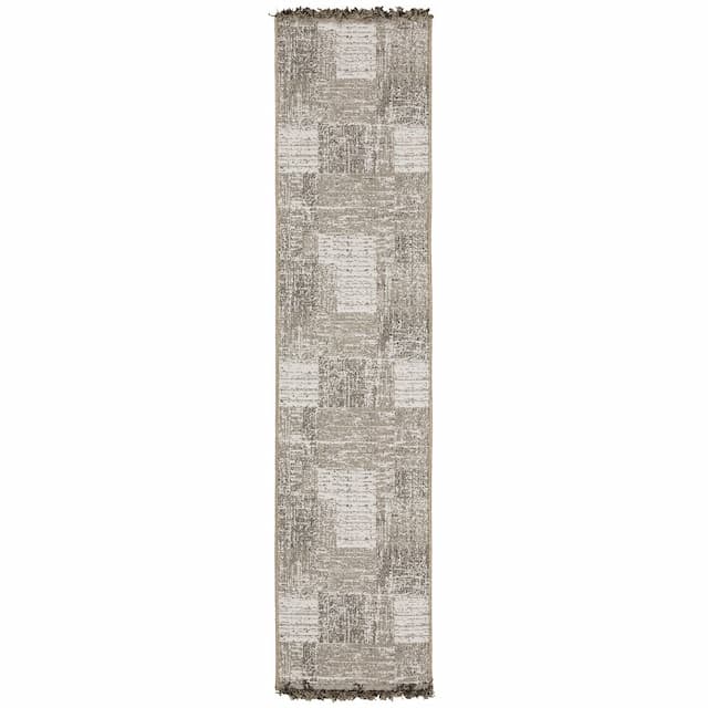 Gillian 081V4 Beige/ Black Ultimate Performance Area Rug - 1'10" x 7'6"