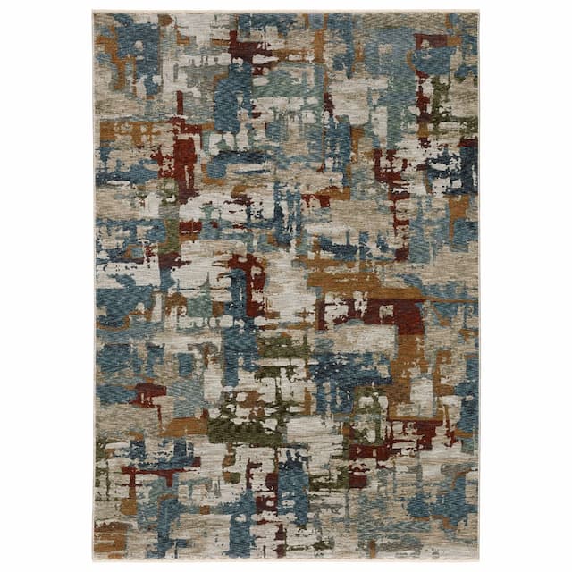 Hayden HAY02 Beige/ Multi Indoor Area Rug