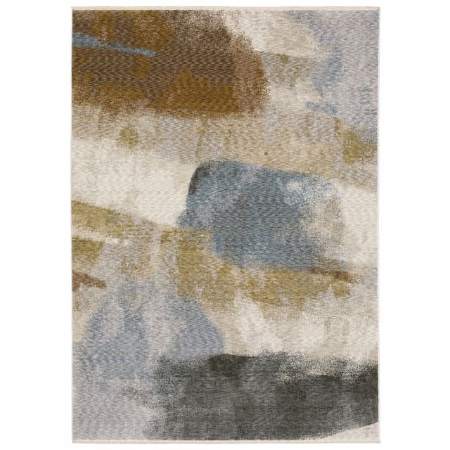 Hayden HAY09 Beige/ Rust Indoor Area Rug - 3'3" x 5'