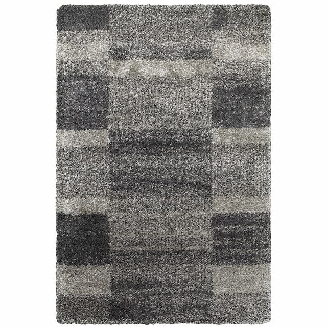 Henderson 531Z1 Grey/ Charcoal Indoor Area Rug - 1'10" x 3'3"