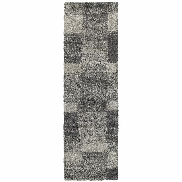 Henderson 531Z1 Grey/ Charcoal Indoor Area Rug - 2'3" x 7'6"