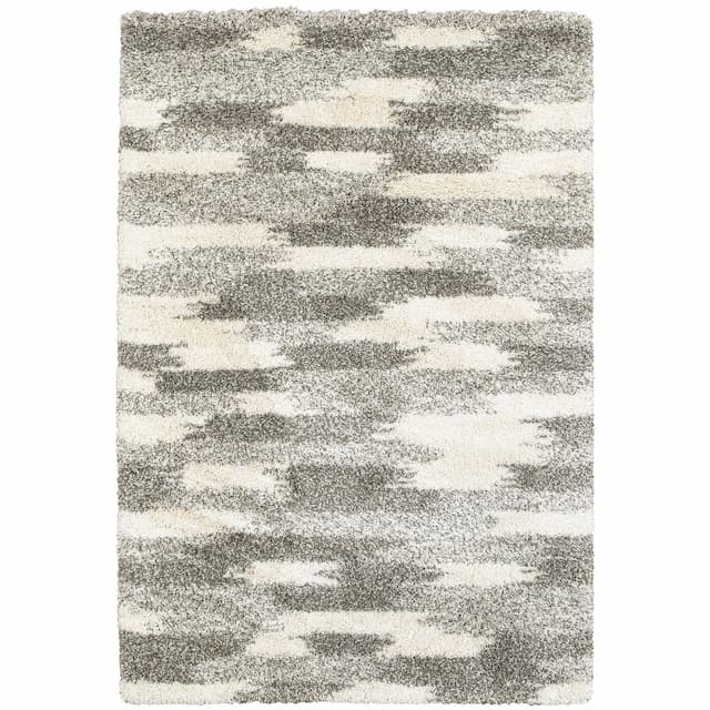 Henderson 565J9 Grey/ Ivory Indoor Area Rug - 1'10" x 3'3"