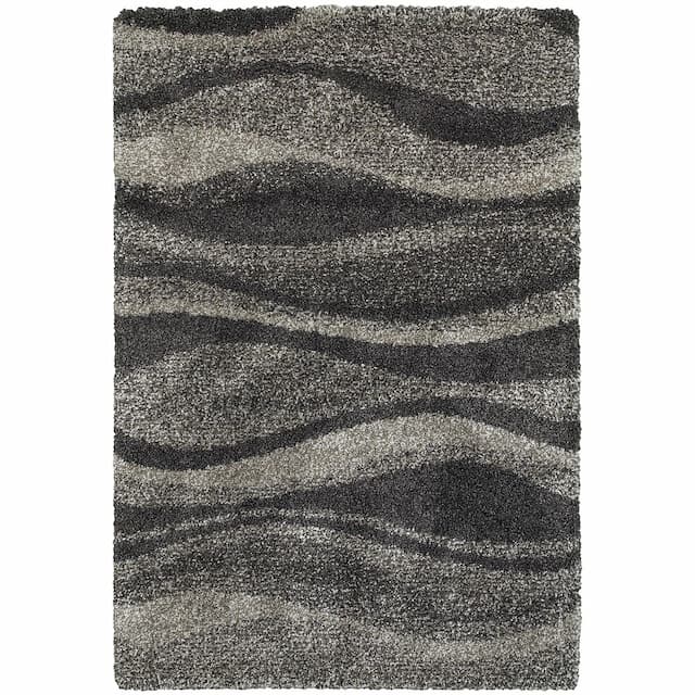 Henderson 5992E Grey/ Charcoal Indoor Area Rug - 1'10" x 3'3"