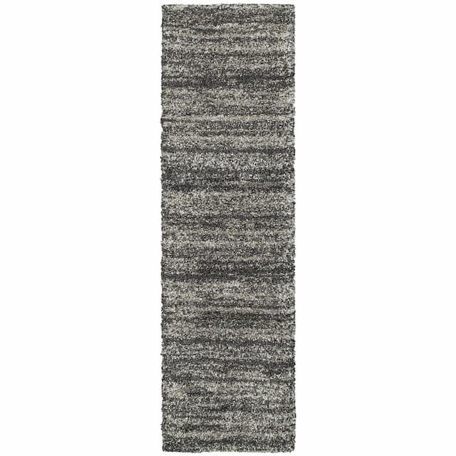 Henderson 5993E Grey/ Charcoal Indoor Area Rug - 2'3" x 7'6"