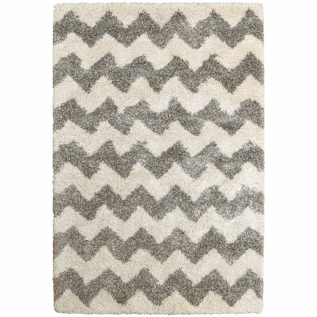 Henderson 625W9 Grey/ Ivory Indoor Area Rug - 1'10" x 3'3"