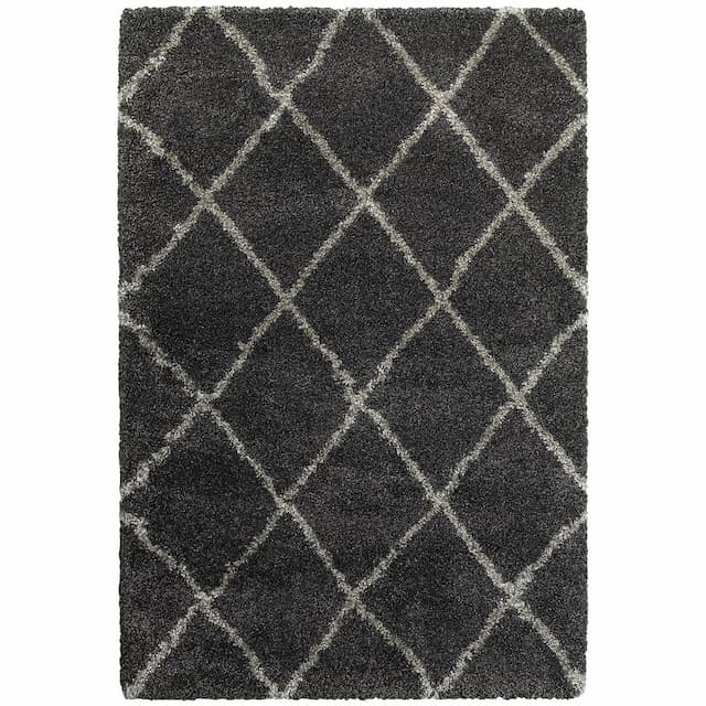 Henderson 090K1 Charcoal/ Grey Indoor Area Rug - 1'10" x 3'3"