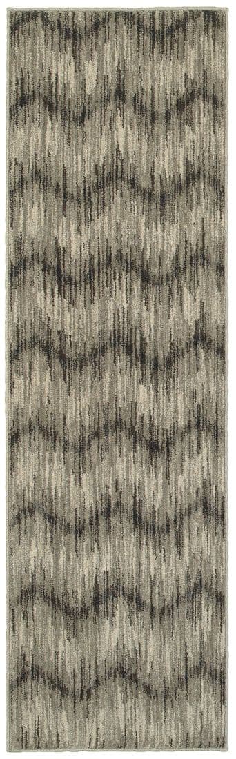 Highlands 6608A Grey/ Ivory Indoor Area Rug - 2'3" x 7'6"