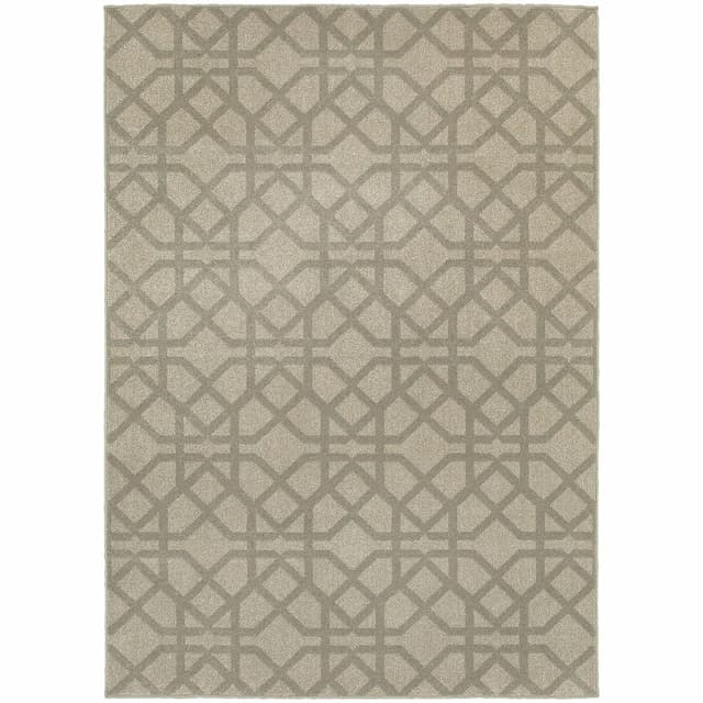 Highlands 6638E Grey/ Beige Indoor Area Rug - 9'10" x 12'10"