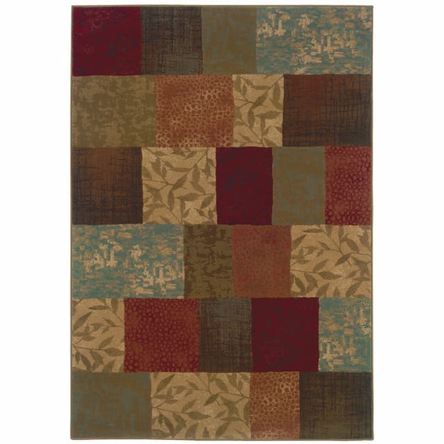 Hudson 030C1 Green/ Red Indoor Area Rug - 10' x 13'