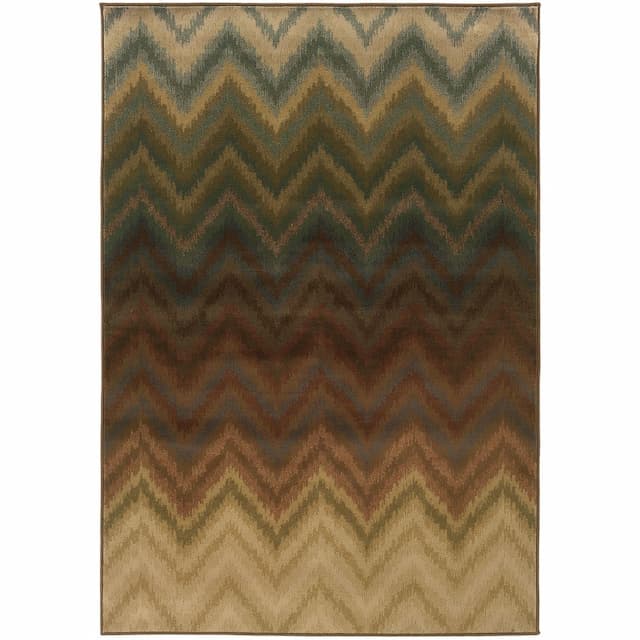 Hudson 3458A Brown/ Multi Indoor Area Rug - 1'10" x 3'3"