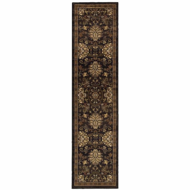 Hudson 042G1 Brown/ Beige Indoor Area Rug - 1'10" x 7'6"