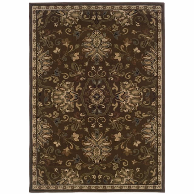 Hudson 042H1 Green/ Beige Indoor Area Rug - 10' x 13'