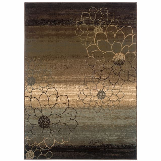 Hudson 074A1 Brown/ Beige Indoor Area Rug - 10' x 13'