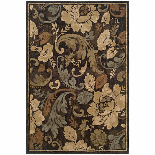 Huntington 1279E Brown/ Beige Indoor Area Rug - 1'10" x 2'10"