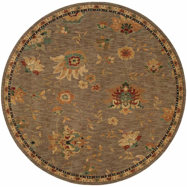 Infinity 1151E Tan/ Beige Indoor Area Rug - 7'8" Round