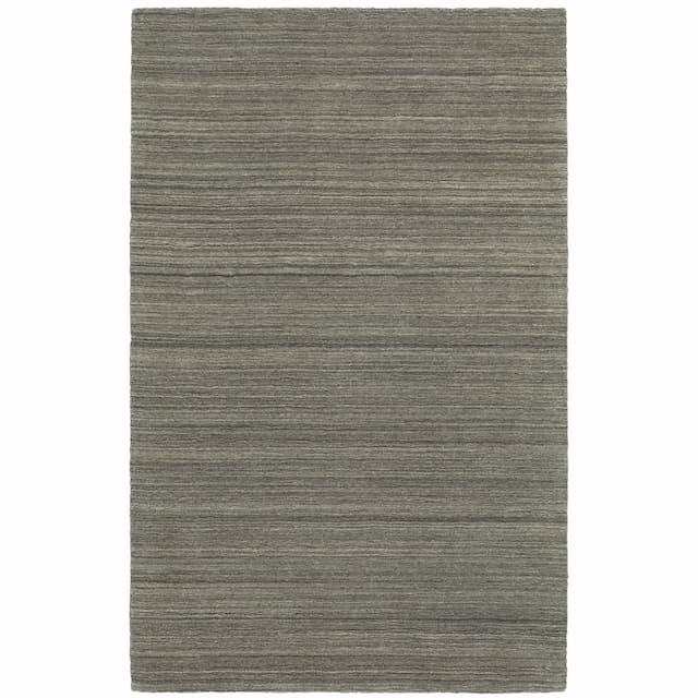 Infused 67000 Charcoal Hand-crafted Wool Area Rug - 10' x 13'