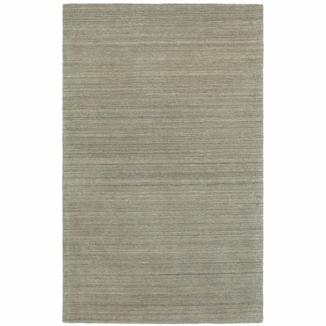 Infused 67003 Grey Hand-crafted Wool Area Rug - 10' x 13'