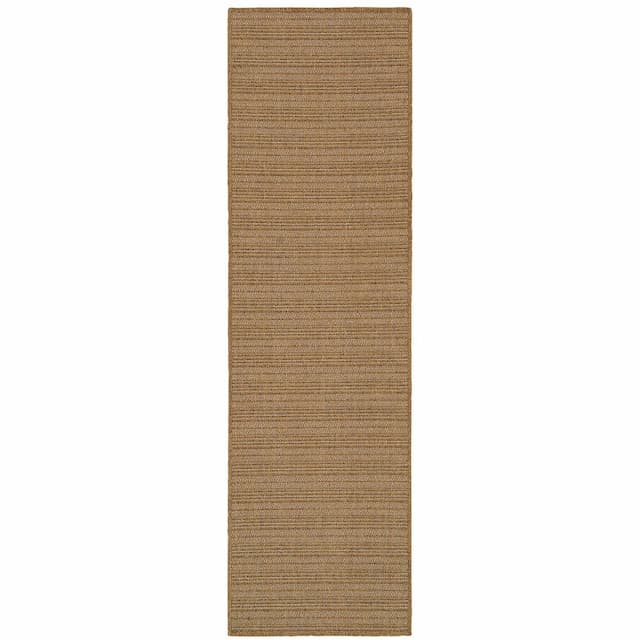 Karavia 001X3 Tan/ Light Tan Ultimate Performance Area Rug - 2'3" x 7'6"