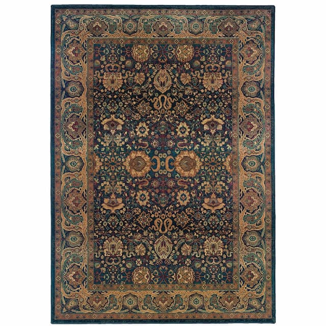 Kharma 332X4 Blue/ Beige Indoor Area Rug - 2' x 3'