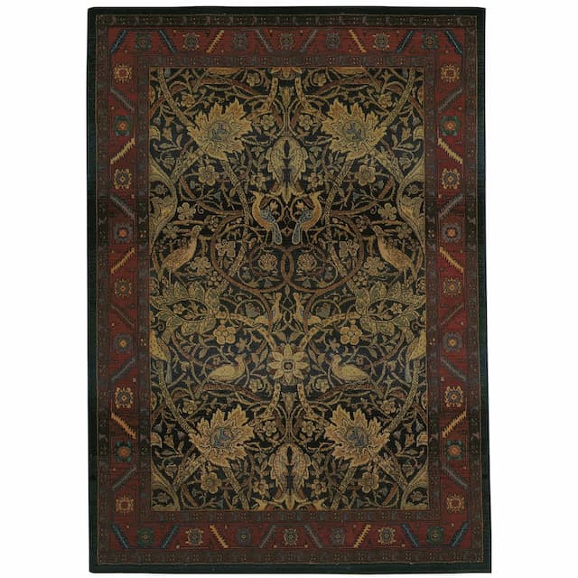 Kharma 470X4 Red/ Blue Indoor Area Rug - 2' x 3'