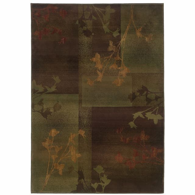 Kharma Ii 1048D Purple/ Green Indoor Area Rug - 2' x 3'