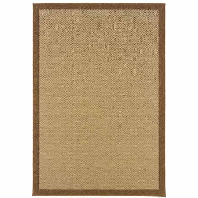 Lanai 525D7 Beige/ Brown Indoor/Outdoor Area Rug - 2'5" x 4'5"