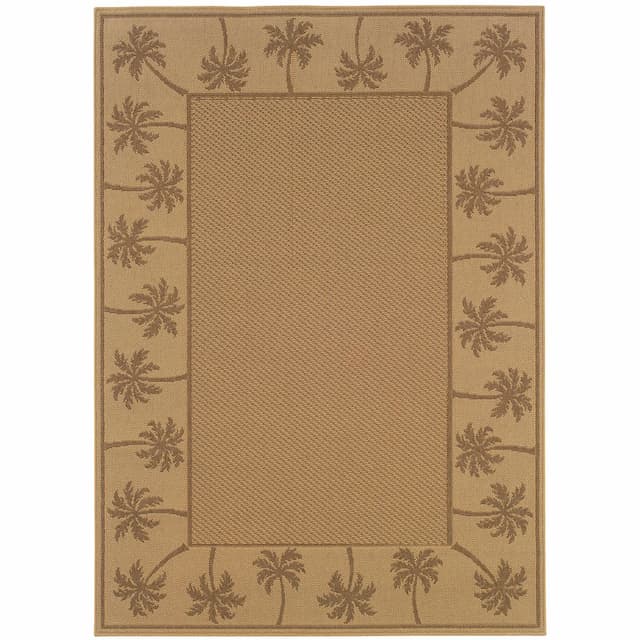 Lanai 606D7 Beige/ Tan Indoor/Outdoor Area Rug - 1'8" x 3'7"