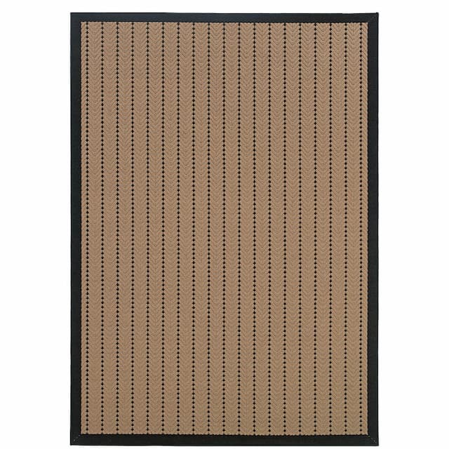 Lanai 720X5 Beige/ Black Indoor/Outdoor Area Rug - 2' x 3'