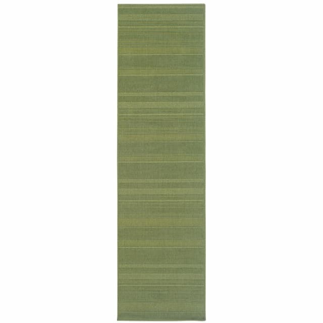 Lanai 781F6 Green Indoor/Outdoor Area Rug - 2'3" x 7'6"