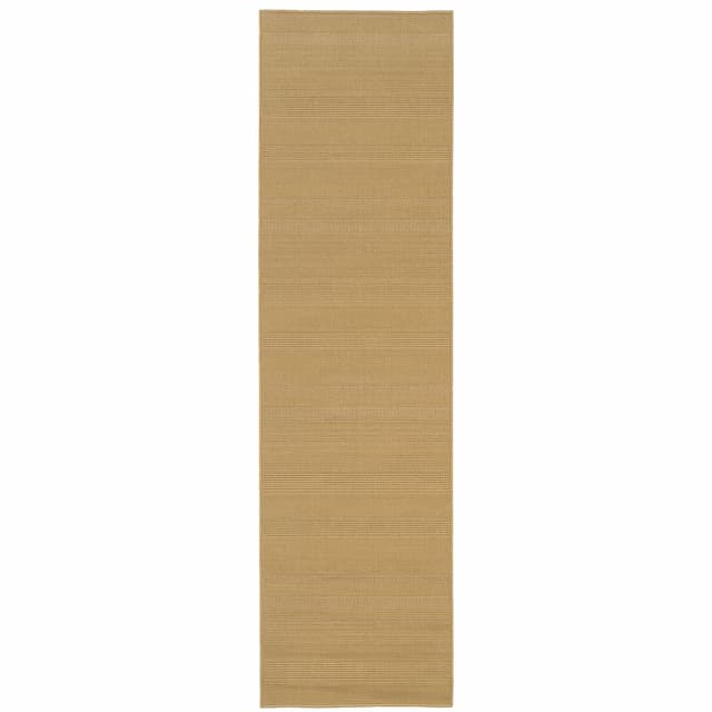 Lanai 781Y1 Tan Indoor/Outdoor Area Rug - 2'3" x 7'6"