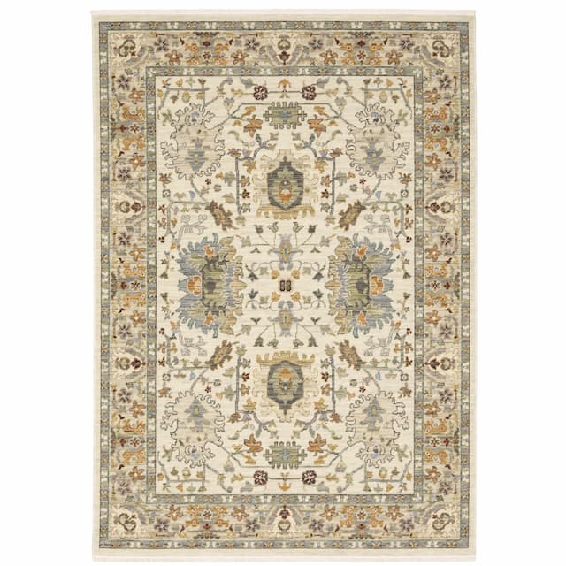 Lucca 2063Y Ivory/ Multi Indoor Area Rug - 2' x 3'