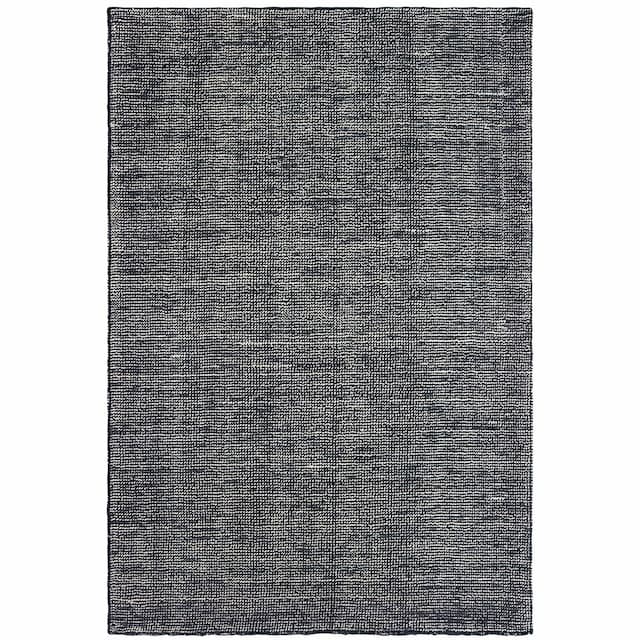 Lucent 45904 Charcoal/ Black Hand-crafted Wool Blend Area Rug - 10' x 13'