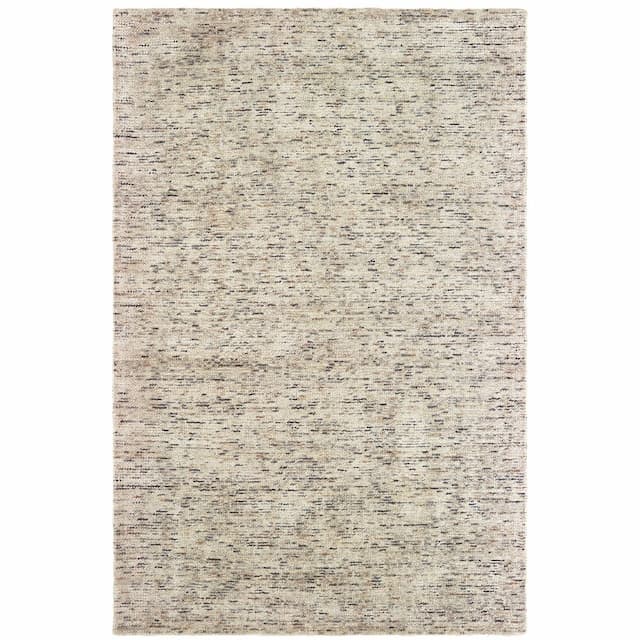 Lucent 45908 Ivory/ Sand Hand-crafted Wool Blend Area Rug - 10' x 13'