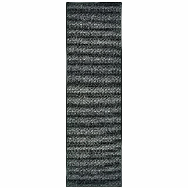 Luna 2067B Black/ Ivory Indoor Area Rug - 2'3" x 7'6"