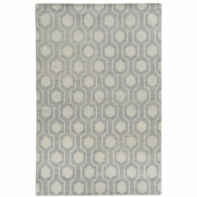 Maddox 56506 Blue/ Beige Hand-crafted Wool Area Rug - 10' x 13'