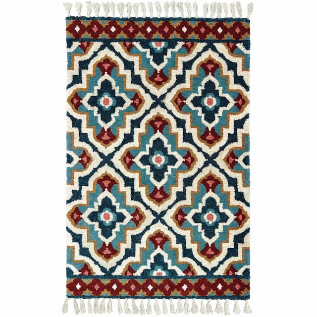 Madison 61401 Blue/ Ivory Indoor Area Rug - 10' x 13'