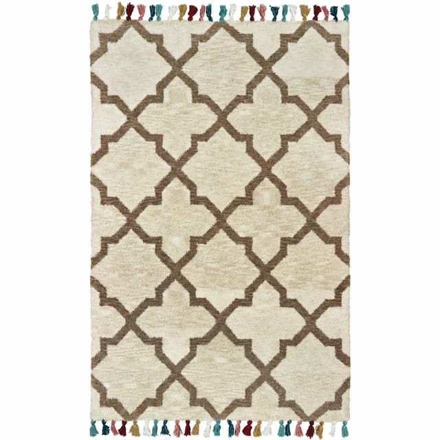 Madison 61405 Ivory/ Tan Indoor Area Rug - 10' x 13'