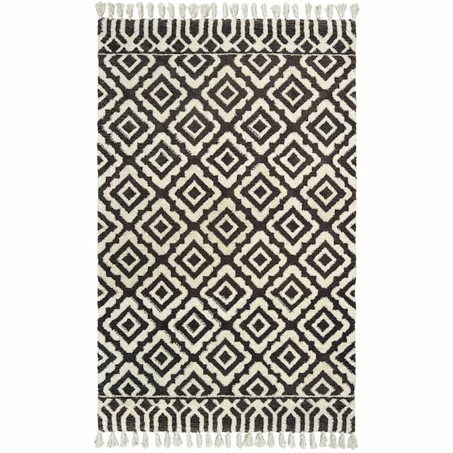 Madison 61406 Ivory/ Brown Indoor Area Rug - 10' x 13'