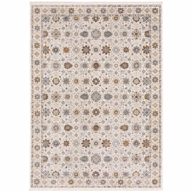 Maharaja 071W1 Ivory/ Gold Indoor Area Rug - 2' x 3'