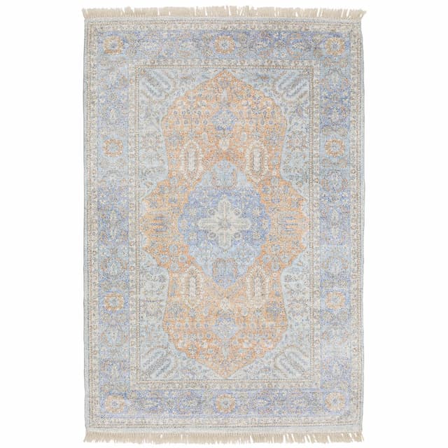 Malabar 45301 Blue/ Red Indoor Area Rug - 10' x 13'