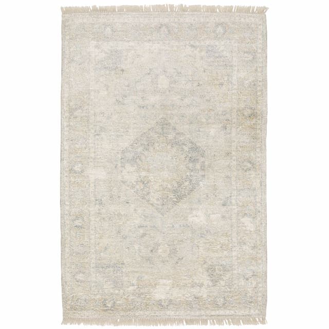 Malabar 45303 Beige/ Grey Indoor Area Rug - 5' x 8'