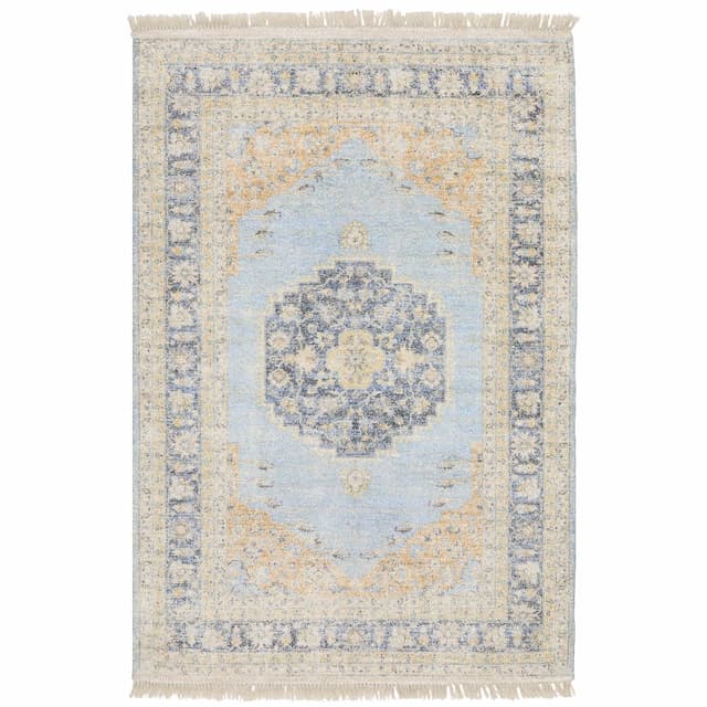 Malabar 45306 Blue/ Beige Indoor Area Rug