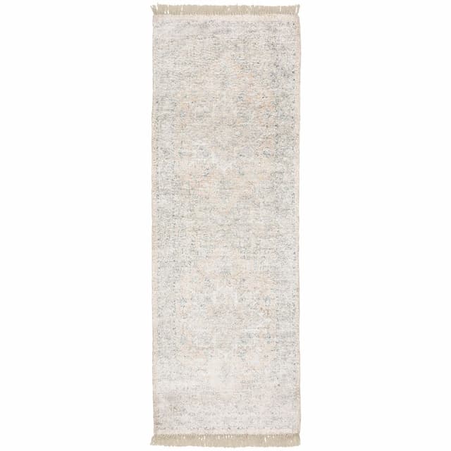 Malabar 45308 Beige/ Grey Indoor Area Rug - 2'6" x 8'