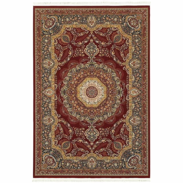 Masterpiece 113R2 Red/ Multi Indoor Area Rug - 3'10" x 5'5"