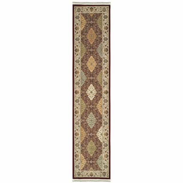 Masterpiece 530M2 Red/ Multi Indoor Area Rug - 2'3" x 10'