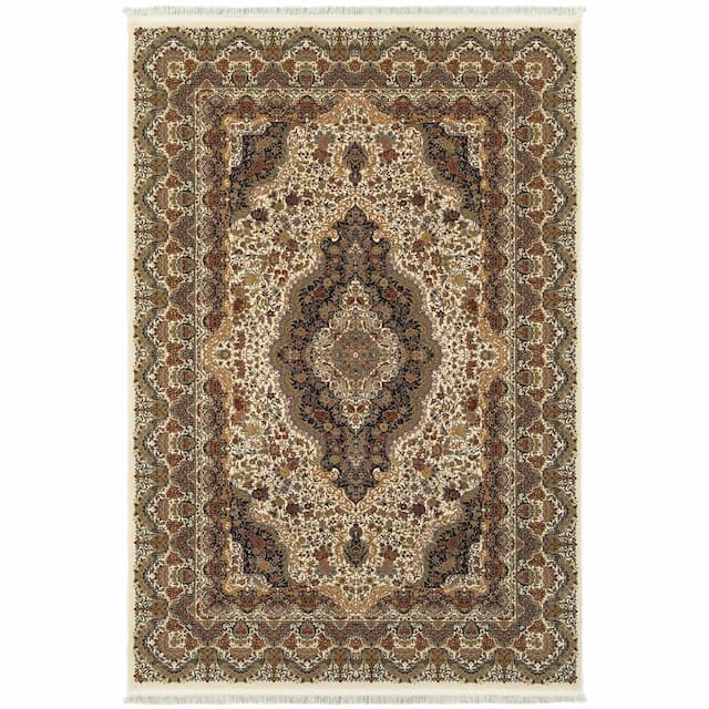 Masterpiece 5560W Ivory/ Multi Indoor Area Rug - 3'10" x 5'5"