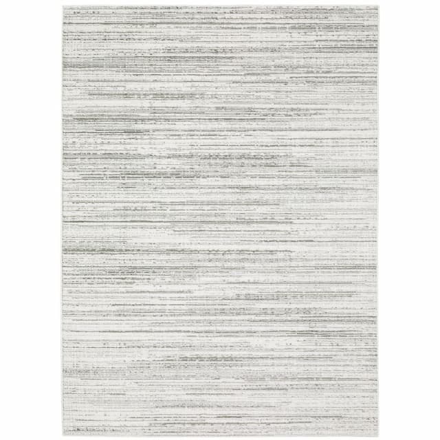 Montecito 4154W White/ Grey Indoor Area Rug - 3'3" x 5'